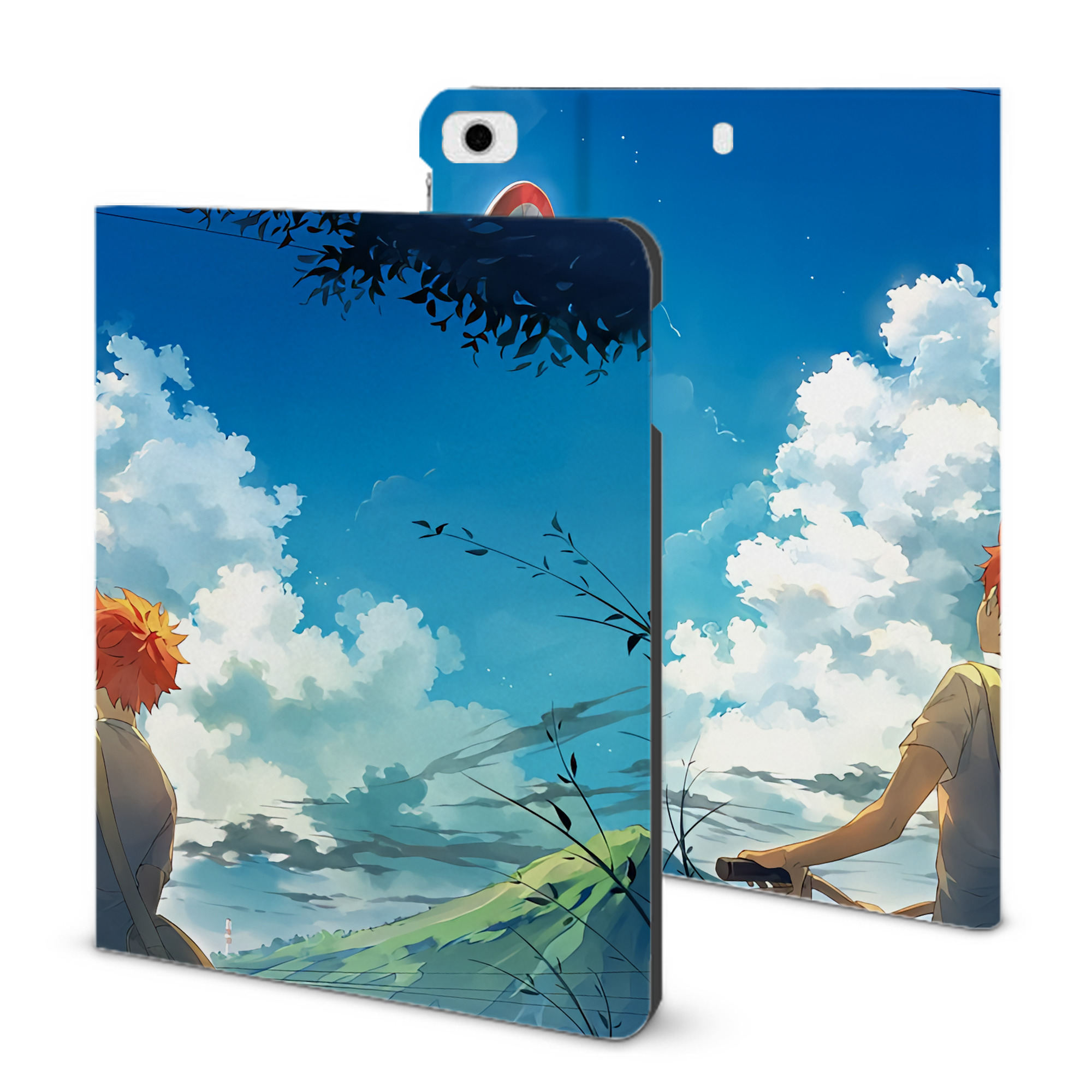 （画像用） ハイキュー!! Haikyu!! IPad ケース ブック型 PUレザー TPU 耐衝撃 軽量 薄型 ペン収納なし 全面保護 IPad 各モデル対応